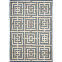 COURTYARD, BLUE / BONE, 8' X 11', Area Rug, CY6937-23-8