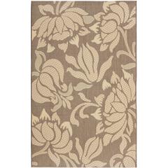 COURTYARD, LIGHT CHOCOLATE / CREAM, 8' X 11', Area Rug