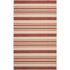 COURTYARD, BEIGE / RED, 4' X 5'-7", Area Rug, CY7062-238A21-4