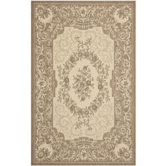 COURTYARD, CREME / BROWN, 9' X 12', Area Rug