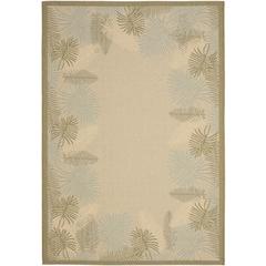 COURTYARD, CREAM / GREEN, 8' X 11', Area Rug, CY7945-14A18-8