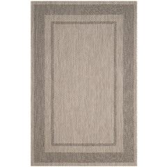COURTYARD, BEIGE / BLACK, 5'-3" X 7'-7", Area Rug, CY8477-36612-5
