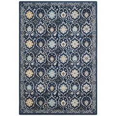 EVOKE, ROYAL / IVORY, 6'-7" X 9', Area Rug, EVK210A-6