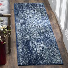 EVOKE, NAVY / IVORY, 2'-2" X 17', Area Rug, EVK256A-217
