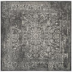 EVOKE, GREY / IVORY, 9' X 9' Square, Area Rug, EVK256D-9SQ