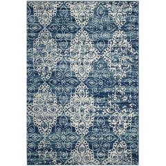 EVOKE, ROYAL / IVORY, 6'-7" X 9', Area Rug, EVK266F-6