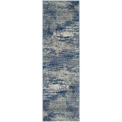 EVOKE, NAVY / IVORY, 2'-2" X 9', Area Rug, EVK272A-29