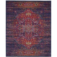 EVOKE, BLUE / FUCHSIA, 9' X 12', Area Rug, EVK275F-9