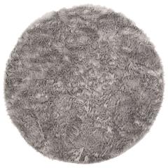 FAUX SHEEP SKIN, GREY, 6' X 6' Round, Area Rug