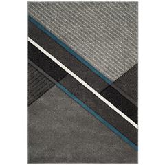 HOLLYWOOD, GREY / TEAL, 6'-7" X 9', Area Rug, HLW711D-6