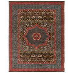 MAHAL, NAVY / RED, 8' X 10', Area Rug, MAH620C-810