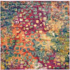 MONACO, PINK / MULTI, 9' X 9' Square, Area Rug