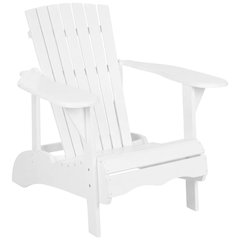White Acacia Adirondack Chair With Galvanized Steel Hardware And Stain Finish