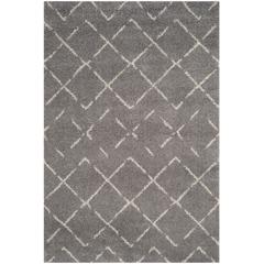 ARIZONA SHAG, GREY / IVORY, 6'-7" X 9'-2", Area Rug, ASG743D-7