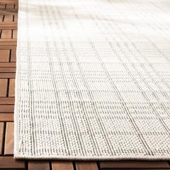 BERMUDA 800, IVORY / LIGHT GREY, 6'-7" X 6'-7" Square, Area Rug, BMU802A-7SQ