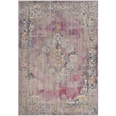 BRISTOL, FUCHSIA / LIGHT GREY, 9' X 12', Area Rug