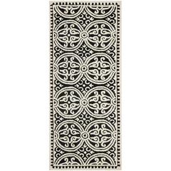 CAMBRIDGE, BLACK / IVORY, 2'-6" X 18', Area Rug, CAM123E-218