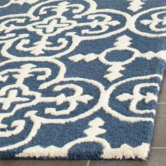 CAMBRIDGE, NAVY / IVORY, 2'-6" X 18', Area Rug, CAM133G-218