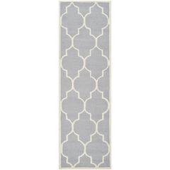CAMBRIDGE, SILVER / IVORY, 2'-6" X 18', Area Rug, CAM134D-218