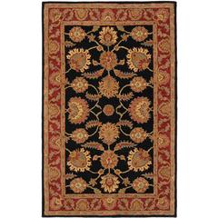 CLASSIC, NAVY / RED, 5' X 8', Area Rug