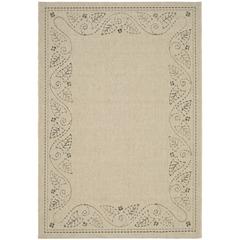 COURTYARD, SAND / BLACK, 5'-3" X 7'-7", Area Rug, CY1677-3901-5