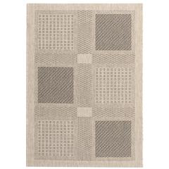 COURTYARD, SAND / BLACK, 5'-3" X 7'-7", Area Rug, CY1928-3901-5