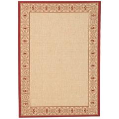 COURTYARD, NATURAL / RED, 4' X 5'-7", Area Rug, CY2099-3701-4
