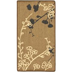 COURTYARD, BROWN NATURAL / BLACK, 6'-7" X 9'-6", Area Rug