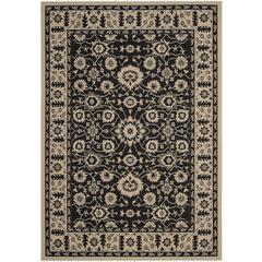 COURTYARD, BLACK / CREME, 8' X 11', Area Rug, CY6126-26-8