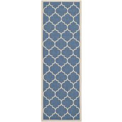 COURTYARD, BLUE / BEIGE, 2'-3" X 8', Area Rug, CY6914-243-28
