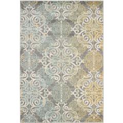 EVOKE, GREY / IVORY, 6'-7" X 9', Area Rug, EVK230D-6