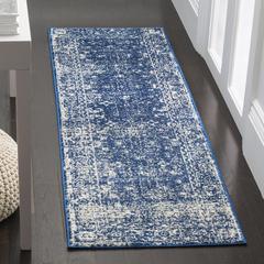 EVOKE, NAVY / IVORY, 2'-2" X 19', Area Rug, EVK270A-219