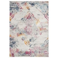MADISON, LIGHT GREY / FUCHSIA, 6' X 9', Area Rug, MAD157R-6