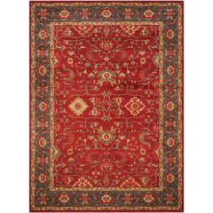MAHAL, RED / NAVY, 9' X 12', Area Rug