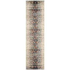 MONACO, IVORY / BLUE, 2'-2" X 8', Area Rug