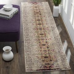 MONACO, IVORY / PINK, 2'-2" X 6', Area Rug, MNC209R-26