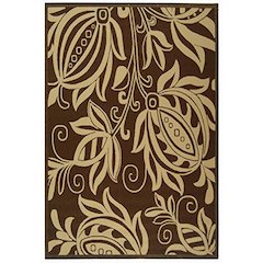 COURTYARD, CHOCOLATE / NATURAL, 6'-7" X 9'-6", Area Rug, CY2961-3409-6