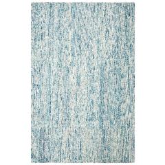 Abstract, IVORY / NAVY, 6' X 6' Square, Area Rug, ABT473M-6SQ