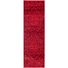 Adirondack, RED / BLACK, 2'-6" X 20', Area Rug, ADR108F-220