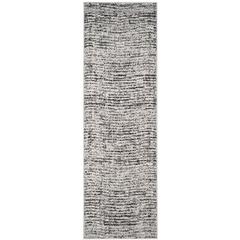 Adirondack, BLACK / SILVER, 2'-6" X 22', Area Rug, ADR117A-222