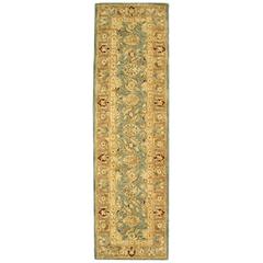 ANATOLIA, TEAL BLUE / TAUPE, 2'-3" X 8', Area Rug