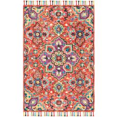 ASPEN, RED / GOLD, 8' X 10', Area Rug