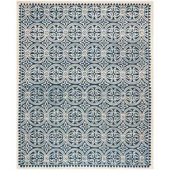 CAMBRIDGE, NAVY BLUE / IVORY, 7'-6" X 9'-6", Area Rug, CAM123G-810