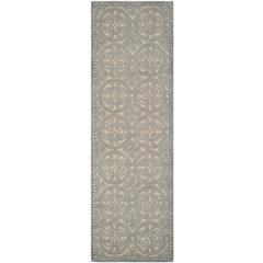 CAMBRIDGE, DUSTY BLUE / CEMENT, 2'-6" X 8', Area Rug