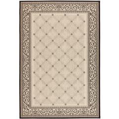 COURTYARD, SAND / BLACK, 9' X 12', Area Rug, CY1502-3901-9