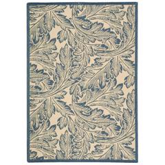 COURTYARD, NATURAL / BLUE, 6'-7" X 6'-7" Round, Area Rug, CY2996-3101-7R