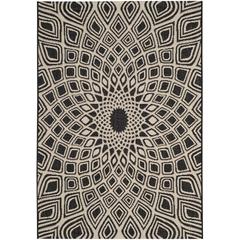 COURTYARD, BLACK / BEIGE, 9' X 12', Area Rug, CY6616-25621-9