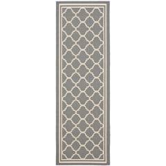 COURTYARD, ANTHRACITE / BEIGE, 2'-3" X 20', Area Rug, CY6918-246-220