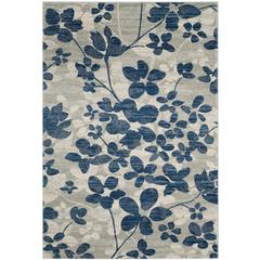 EVOKE, GREY / LIGHT BLUE, 8' X 10', Area Rug