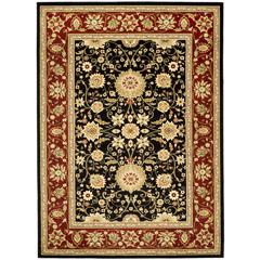 LYNDHURST, BLACK / RED, 9' X 12', Area Rug